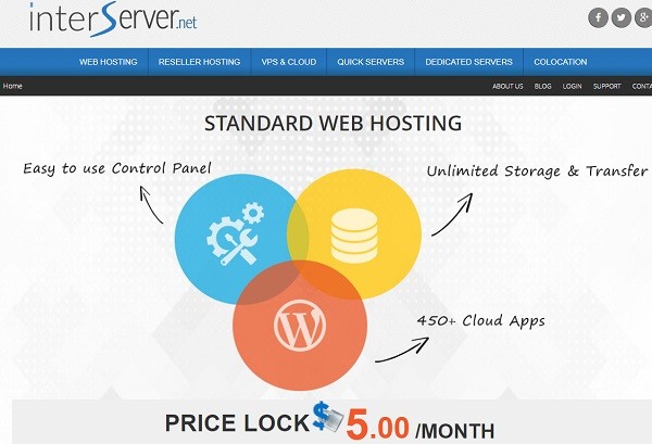 InterServer - Best WordPress hosting providers