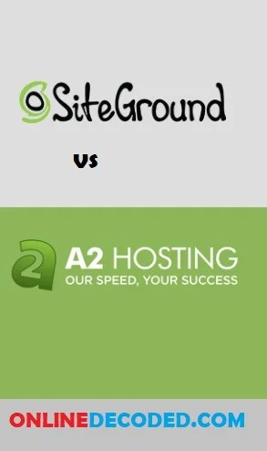 Siteground vs A2 Hosting Comparison