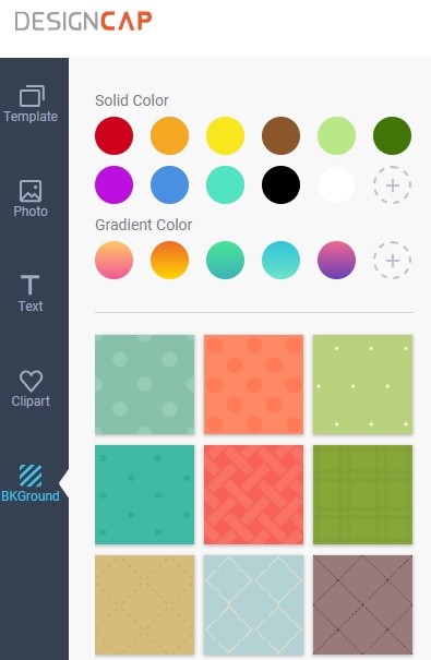DesignCap Review - Background Option
