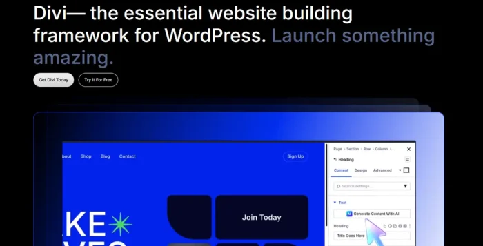 Fastest WordPress Themes - Divi