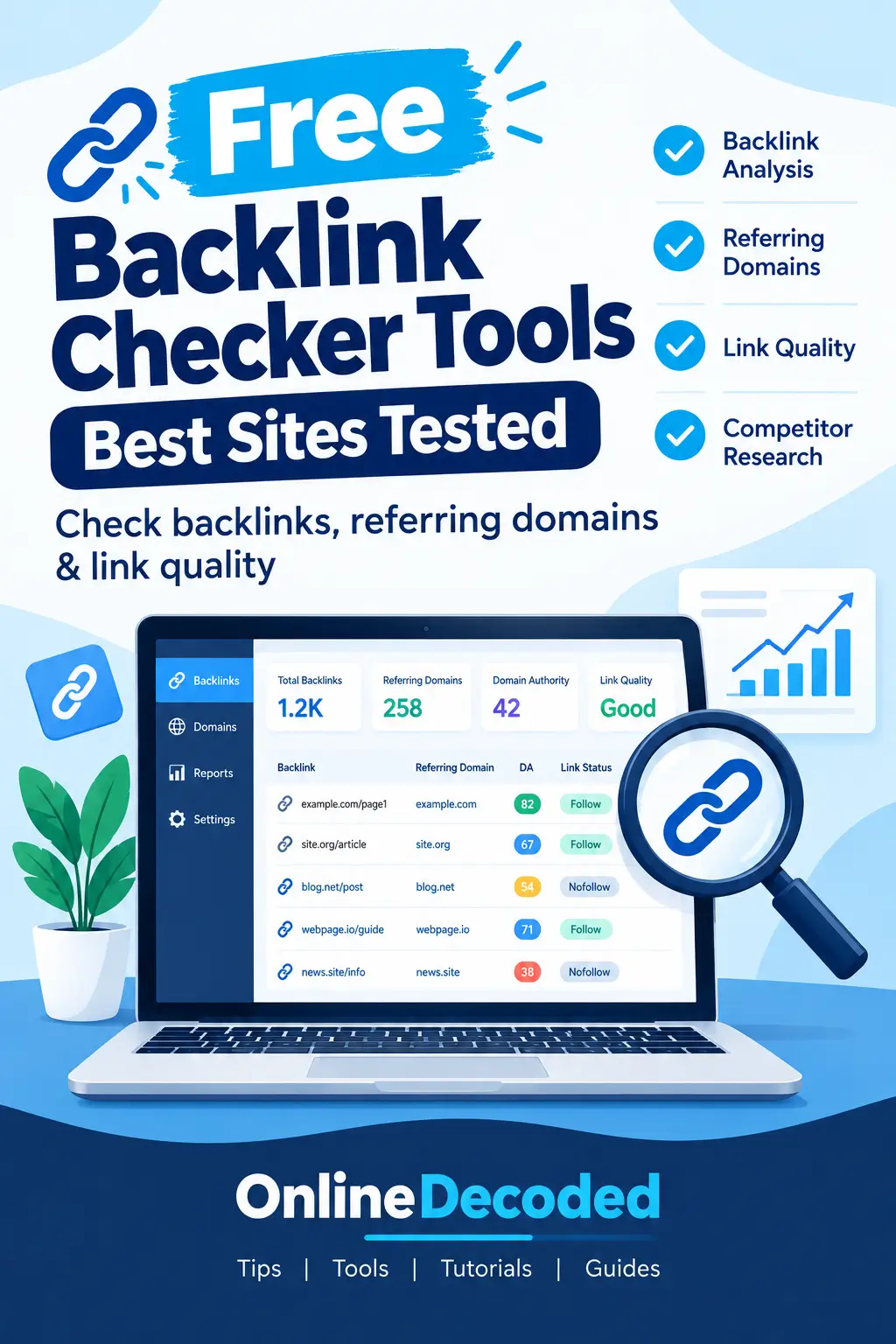 Free Backlink Checker Tools - Best Sites Tested