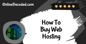 How to buy web Hosting