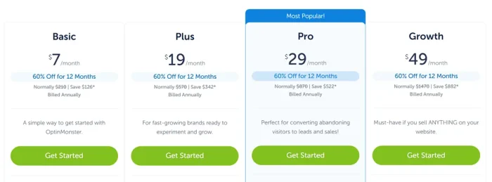 OptinMonster Pricing